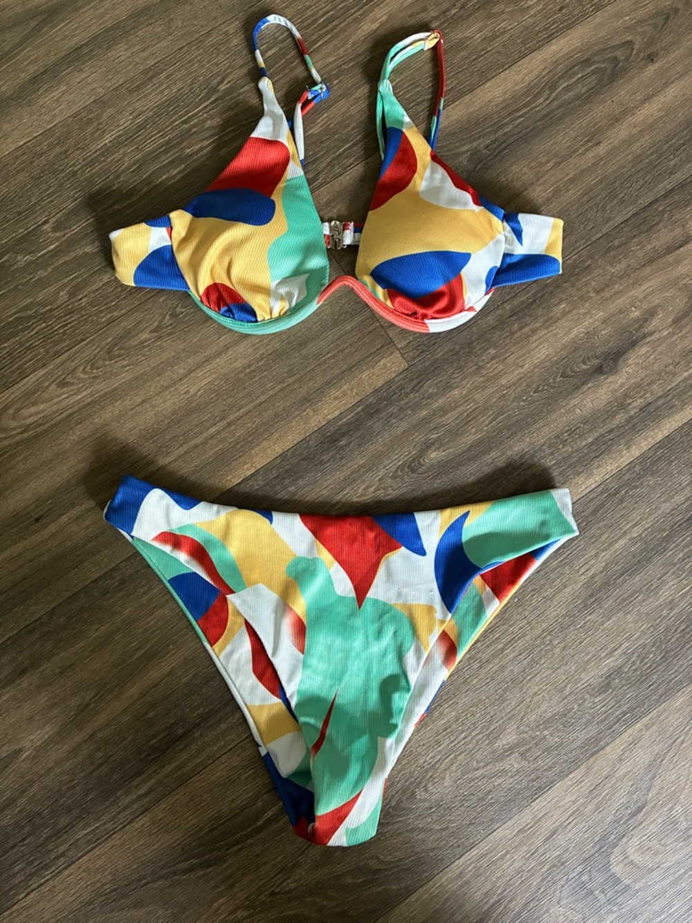 Zaful Multicolor Striped Bikini Set